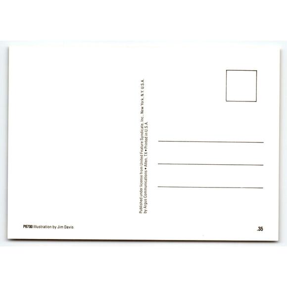 Garfield Just Writing To Rub It In Postcard Signed Jim Davis Comic Cat 1978 - Picture 2 of 2